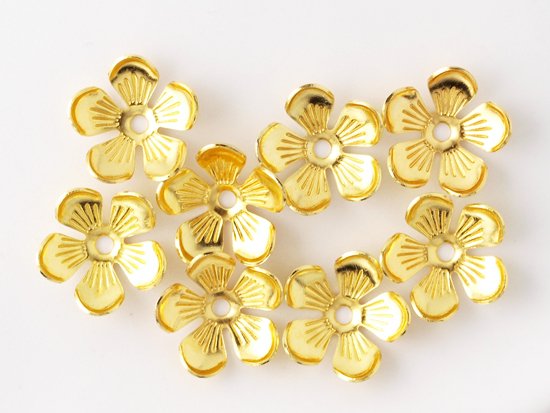 5patel flower parts gold 11mm