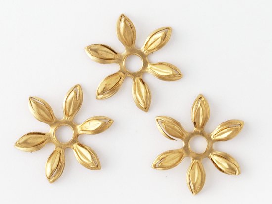 6patel flower parts brass gold 14mm