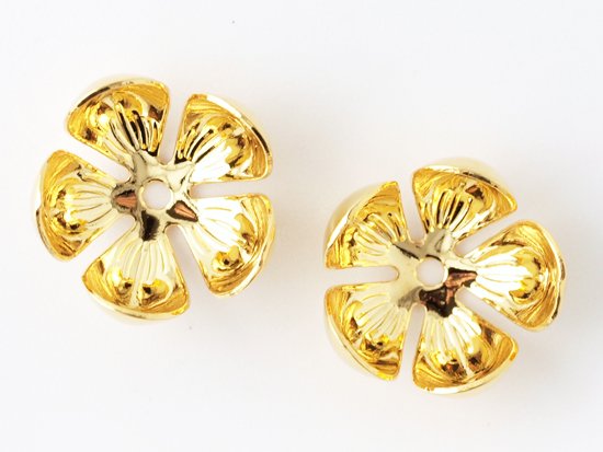 5patel flower parts gold 13x6.5mm