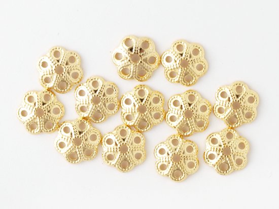 beads cap parts gold 7mm