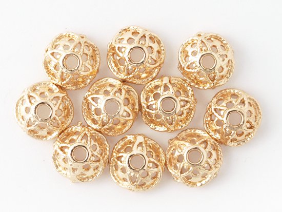 beads cap parts gold 7.5mm