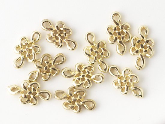 damask connector gold 11x6mm