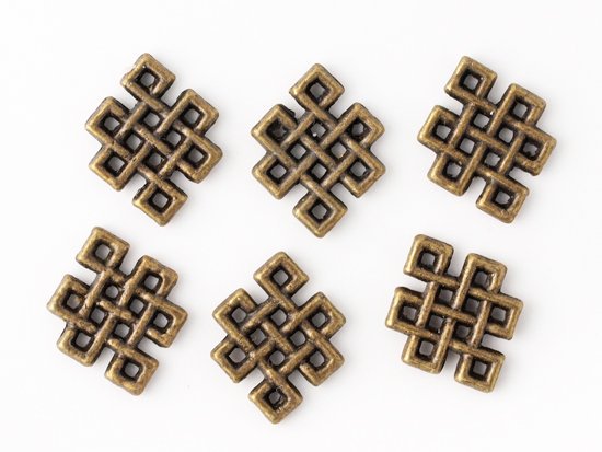 mesh connector antique gold 12x10mm