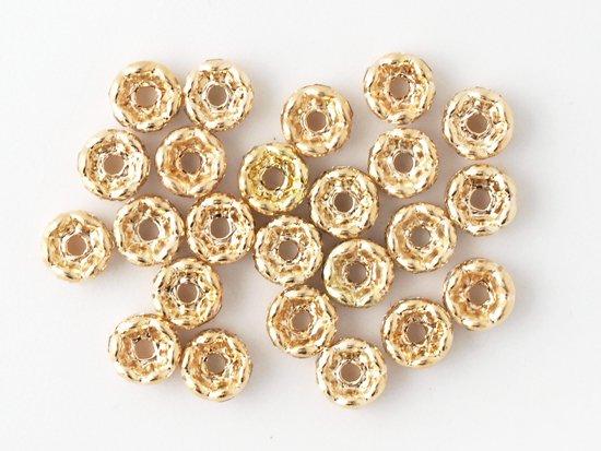 rondell spacer beads gold 4mm