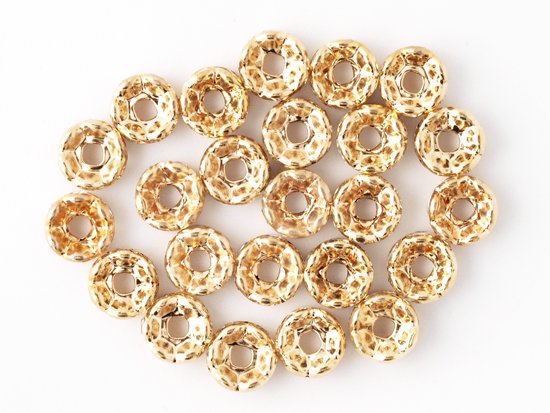 rondell spacer beads gold 6mm