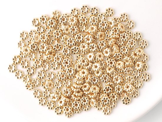 donut spacer beads gold 4mm