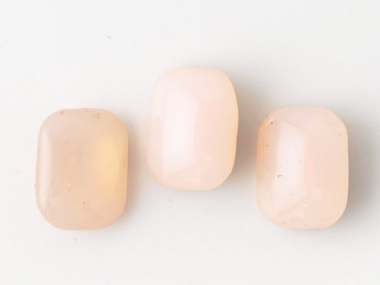 vintage pink opal rectangle glass 10x8mm