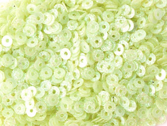 light green rainbow glitter round spangle 3mm (3g)