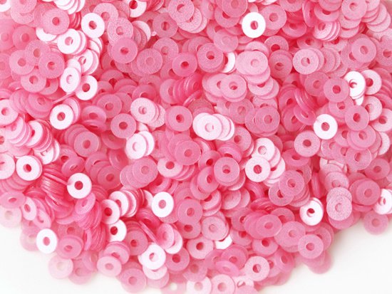 matte raspberry pink AB round spangle 3mm (3g)