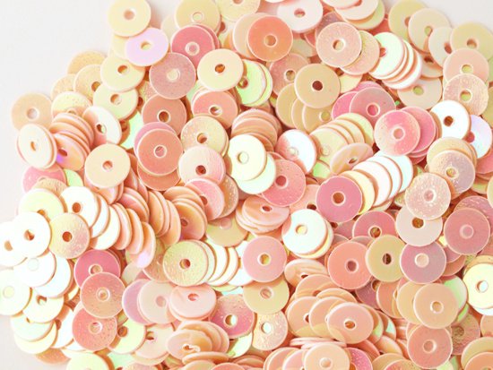 beige pink AB round spangle 4mm (3g)