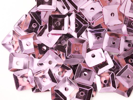 metal pink square spangle 6mm