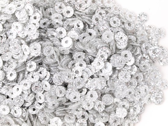 silver glitter round spangle 3mm (3g)