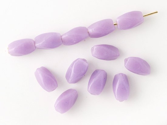 vintage lilac purple rice beads 8mm