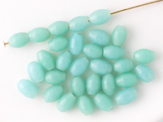 <img class='new_mark_img1' src='https://img.shop-pro.jp/img/new/icons5.gif' style='border:none;display:inline;margin:0px;padding:0px;width:auto;' />vintage blue green rice beads 6x4mm