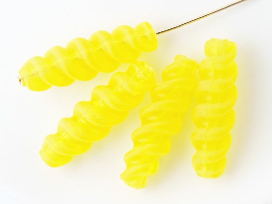 vintage matte yellow screw beads 25.5mm