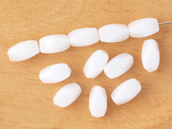 vintage white rice beads 8mm