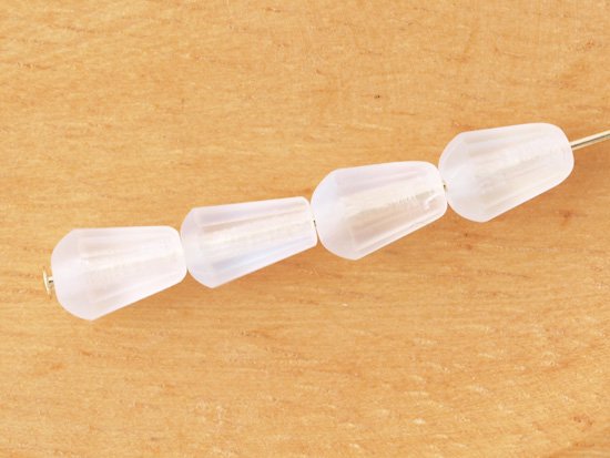 frost clear cone beads 8mm