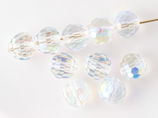 clear AB round cut beads 7mm