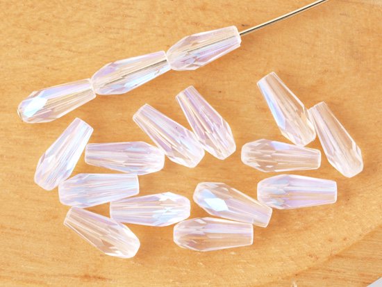 clear AB tear drop beads 10x4mm