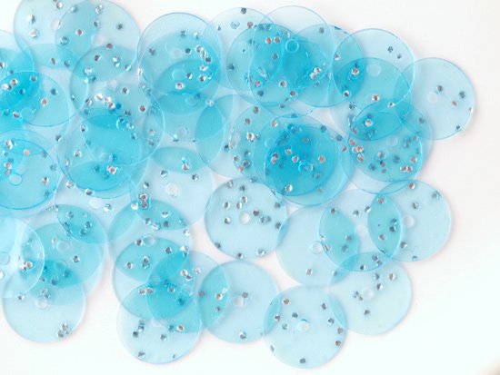 clear light blue glitter round spangle 8mm