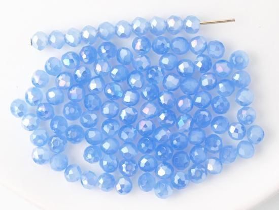 <img class='new_mark_img1' src='https://img.shop-pro.jp/img/new/icons5.gif' style='border:none;display:inline;margin:0px;padding:0px;width:auto;' />milky blue luster facet rondell spacer beads 4mm