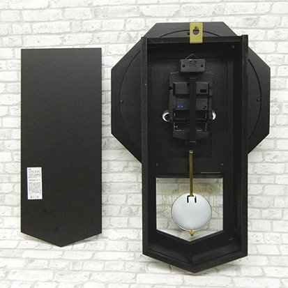さんてる 日本製 スタンダード 電波振り子時計 (8角) アンティークブラウン SR07-A (アラビア文字)