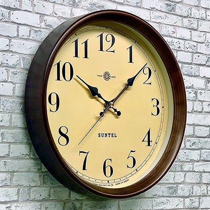 英国スタイルをイメージした電波式アンティーク掛け時計