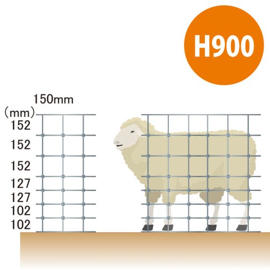 ヒツジ用】フィールドフェンス 高さ90cm×50m巻 【金網 フェンス メッシュ 固定 フェンス フィールドフェンス ネットフェンス つなぐ 繋ぐ  直径48.6mm 鉄柱 単管 パイプ 固定金具 DIY 連結金具 獣害 放牧 ファームエイジ FAR夢 】