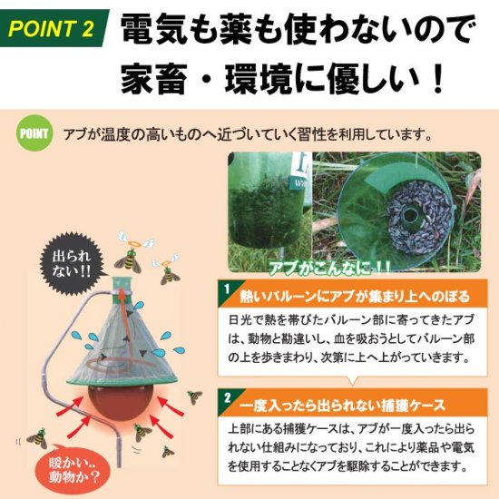 アブキャップ 【 アブ 虻 捕獲器 駆除 トラップ キャップ 放牧 農場