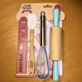 MINI BAKE SET ーPOINTED SPATULA, WHISK, ROLLING PINー　ベイク道具3セット