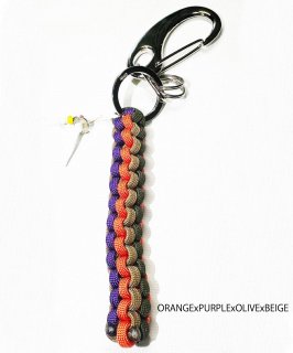 Paracord Key Chain ʥʥӥդѥ饳ɥCOLOR-ORANGExPURPLExBEIGExOLIVE