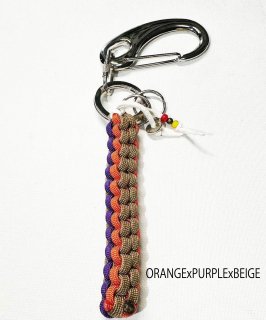 Paracord Key Chain ʥʥӥդѥ饳ɥCOLOR-ORANGExPURPLEBEIGE