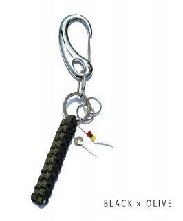 Paracord Key Chain ʥʥӥդѥ饳ɥCOLOR-BLACKxOLIVE