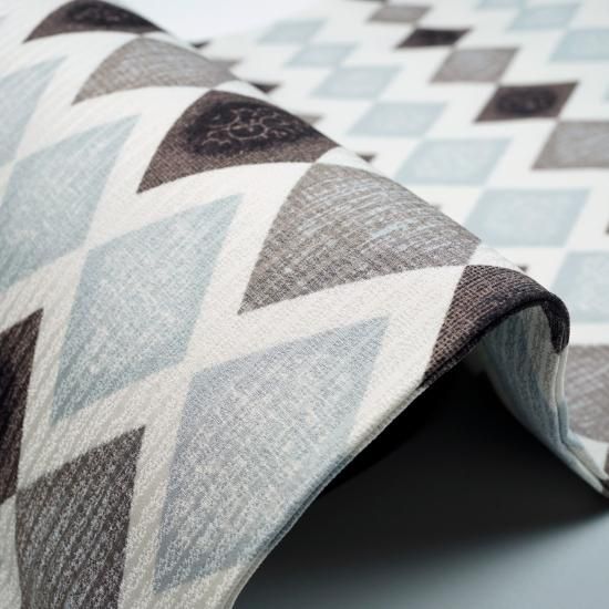 袋帯 3シーズン 菱 ブルーグレー