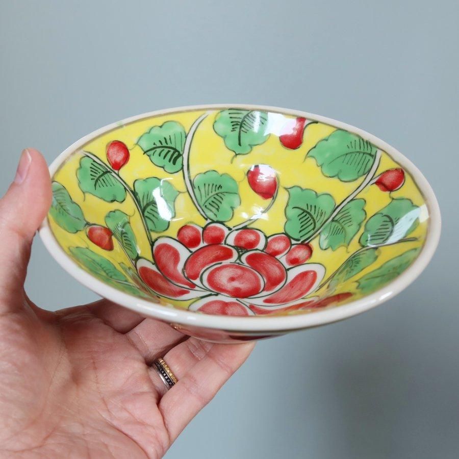 Vivid ボウル ラージ イエロー（バッチャン焼き／ベトナム