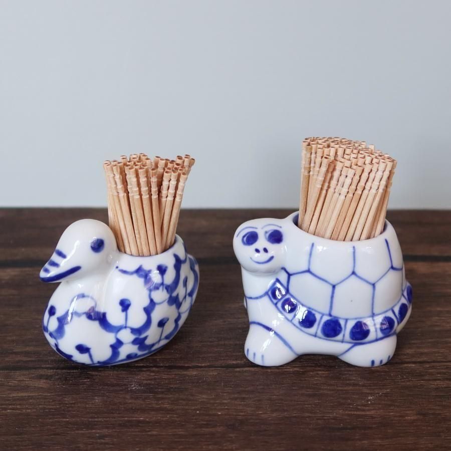 爪楊枝立て 『アヒル』（ブルー＆ホワイト／タイ） - ベトナム