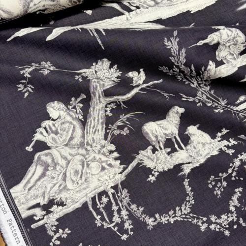 〜15日まで特別価格〜★フランスアンティークFD刺繍★トワルドジュイ柄★ 15日まで特別価格〜☆フランスアンティークFD刺繍