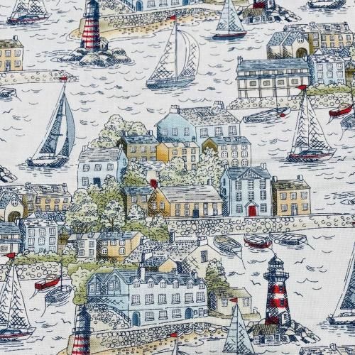 <img class='new_mark_img1' src='https://img.shop-pro.jp/img/new/icons1.gif' style='border:none;display:inline;margin:0px;padding:0px;width:auto;' />Makower UK  High Tide Harbour View Light Blue Į 饤ȥ֥롼