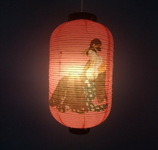 提灯 浮世絵 丸提灯 和柄 和風 和 東洋 オリエンタルランプ 正月 - Good-D