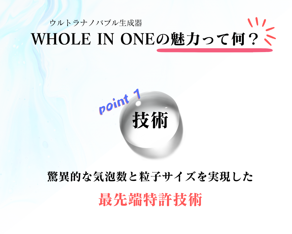 WHOLE IN ONEの魅力point1