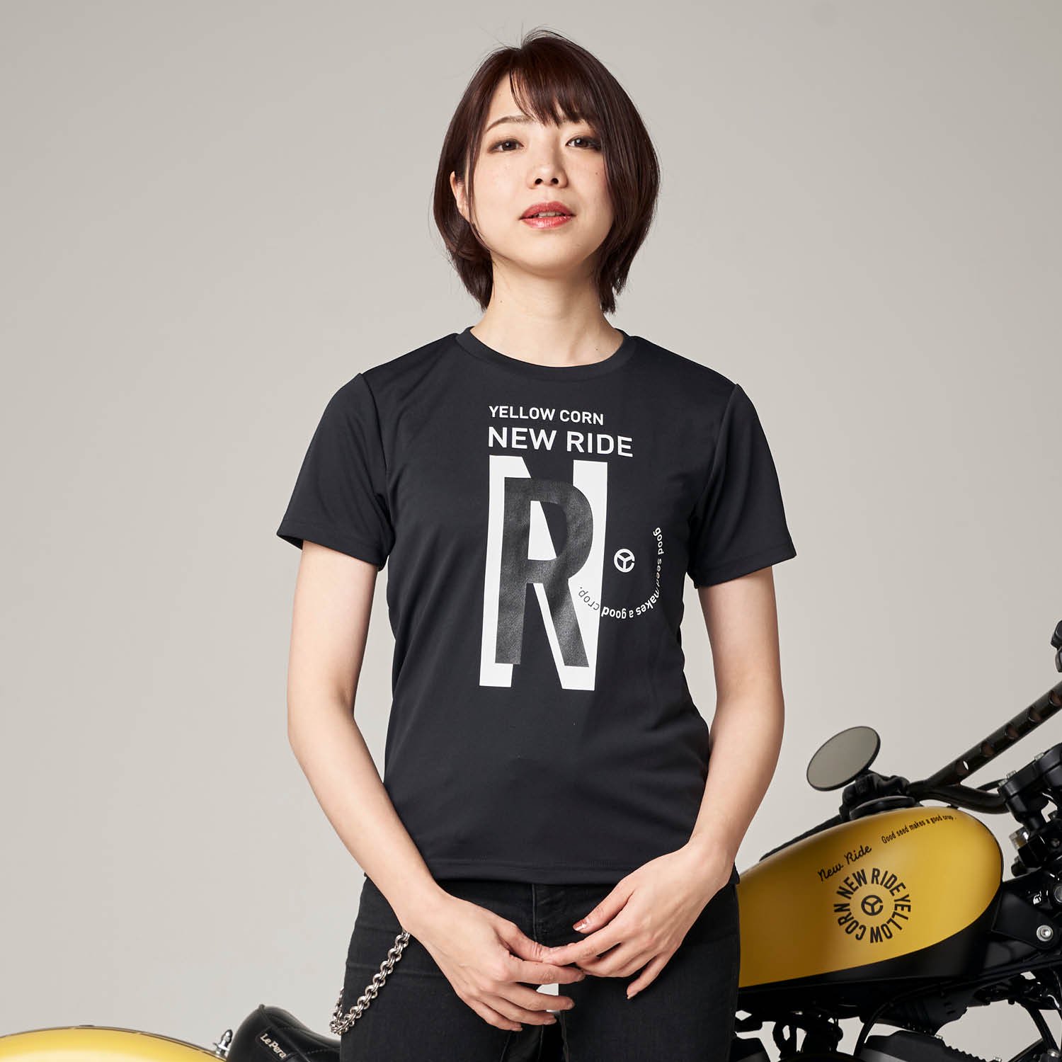 YELLOW CORN NEW RIDE ドライTシャツ - NEW RIDE SEED shop