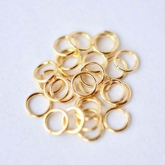 14KGF 丸カン | 連結金具 100個 - アクセサリーパーツ