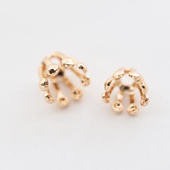 金アレ対応 本金メッキ 花芯パーツ 10個 | アクセサリーパーツ