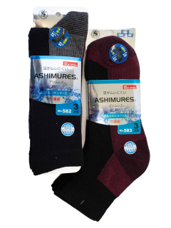 ASHIMURES double bottom Socks 3 pairs (メッシュトップ２重底ソックス | 3足組)