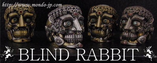 BLIND RABBIT TIBETAN SKULL RING / Tibetan Kapala Skull Ring Banner Mondo online store