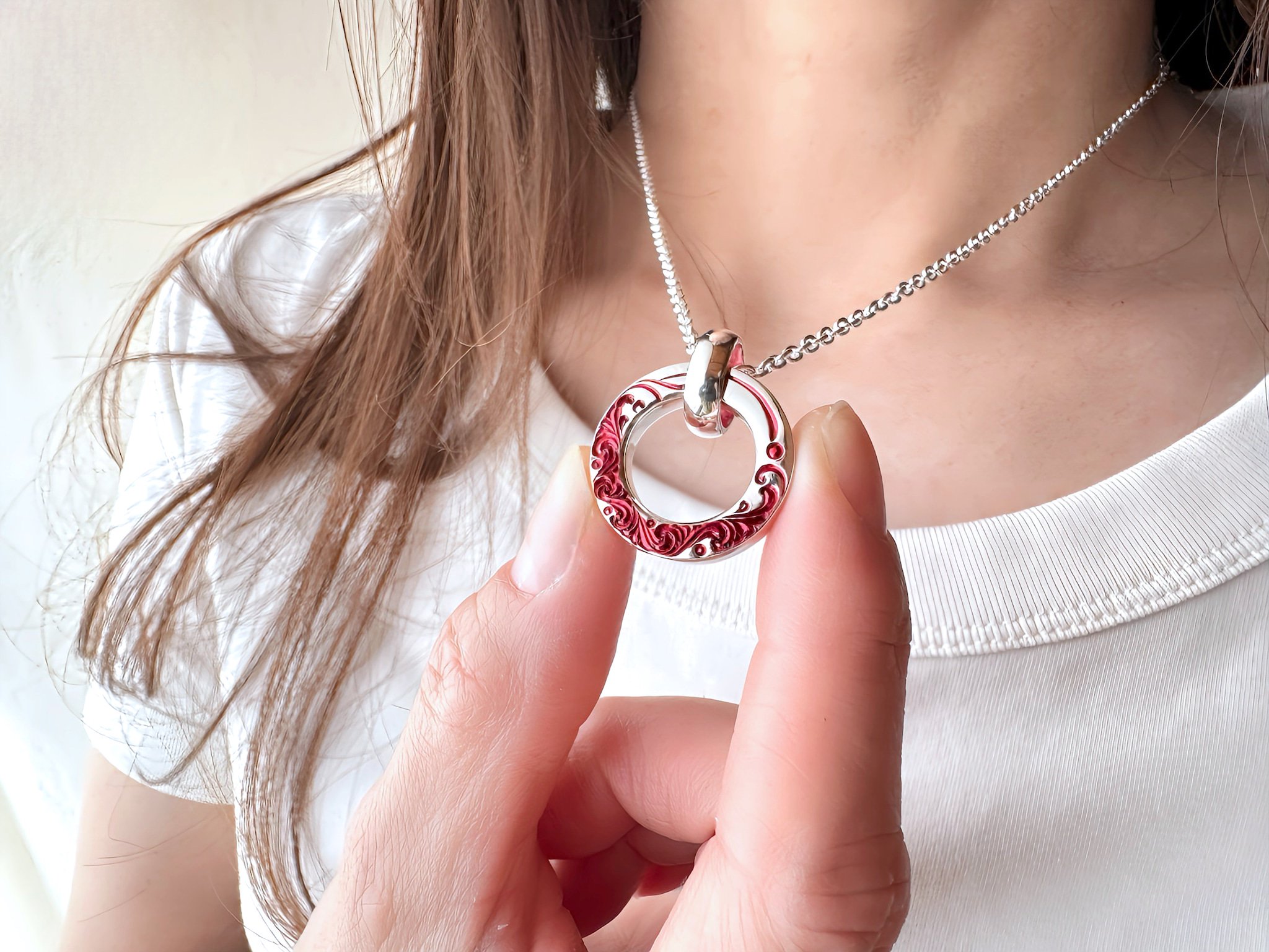 Jinny's ӹ˼ Ring Pendant Red coating-5