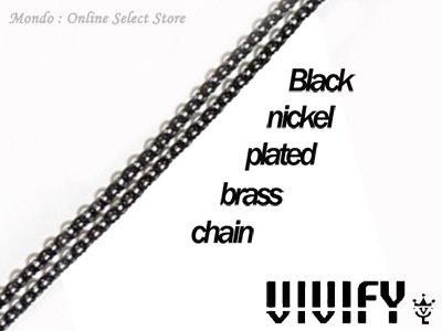 VIVIFY Black nickel plated brass chain Mondo online store