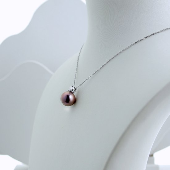 淡水真珠紫10-11ｍｍSVペンダント＆ピアスセット | 高品質な淡水真珠のセット - 【公式SHOP】Nishinori Pearl Japan
