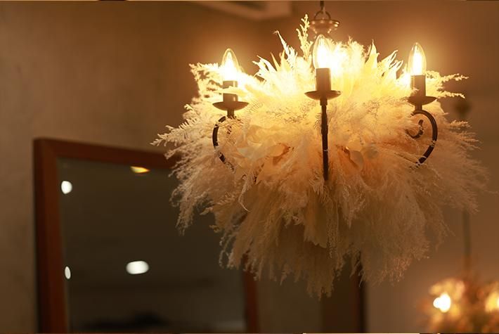 ホワイトフラワーシャンデリア 6灯 ホワイトフラワーシャンデリア 6灯