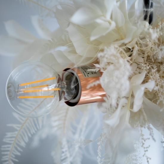 ホワイトシャンデリア 3シェード フラワー装飾 ホワイトシャンデリア 3シェード フラワー装飾